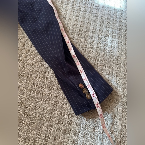 NWT Loft Navy Blue Pinstripes Blazer SIZE 6P - Picture 10 of 11